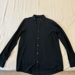 Abercrombie & Fitch Men's Dark Button-Down Shirt